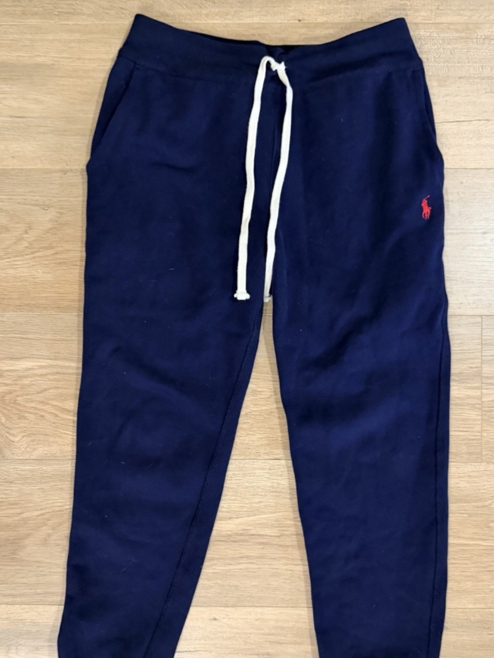 Polo Ralph Lauren Fleece Jogger Mens S (29x26) Navy Red Pony Logo Sweatpants